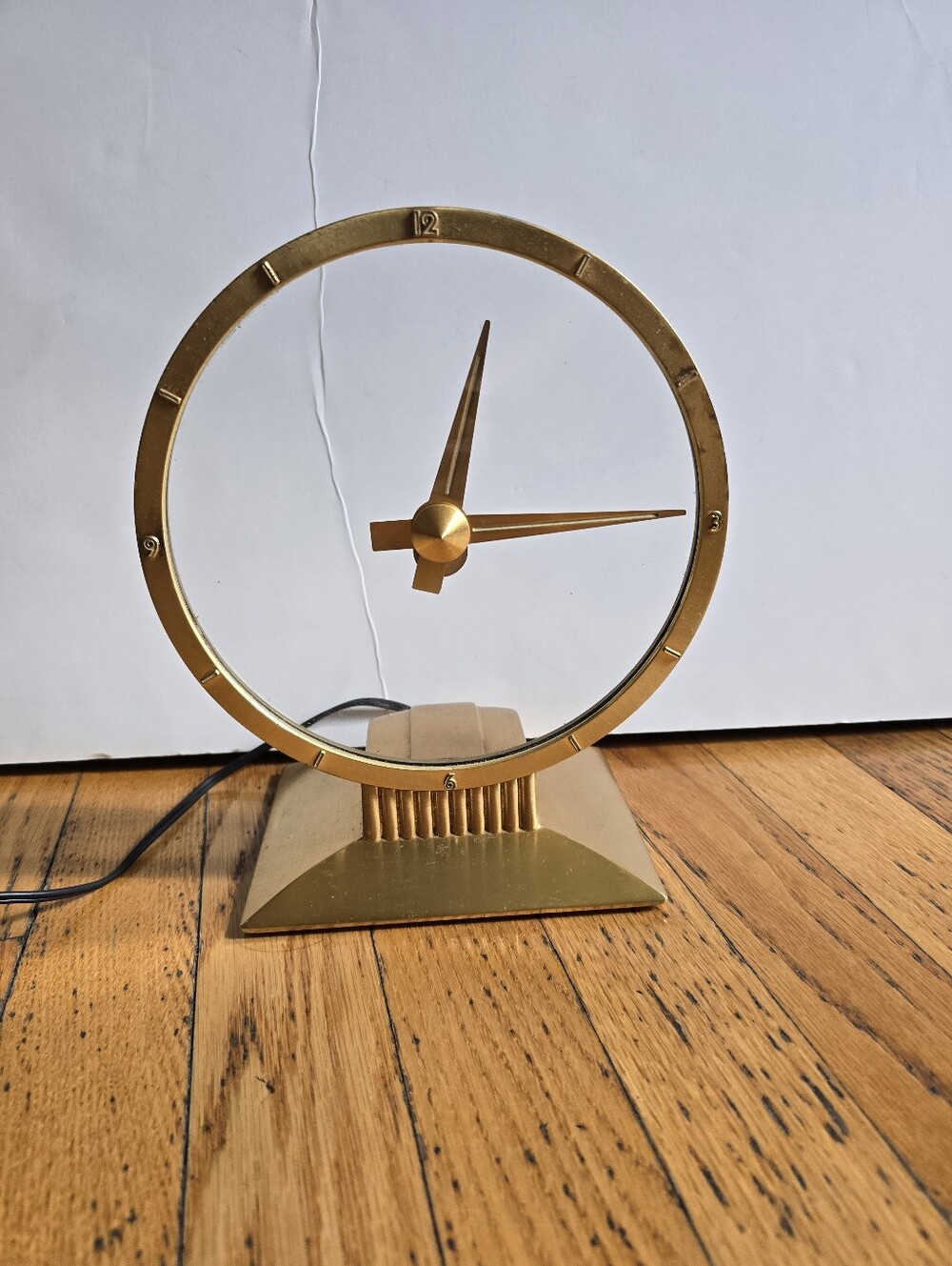 Vintage Golden Hour Electric Mystery Clock By Jefferson